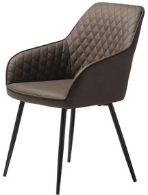 Scaun de dining maro din imitație de piele Milton – Unique Furniture