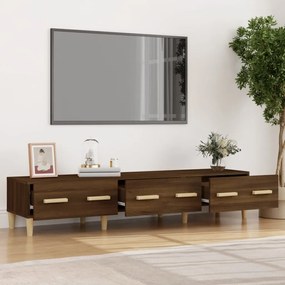 Comoda TV, stejar maro, 150x34,5x30 cm, lemn compozit Stejar brun, 1