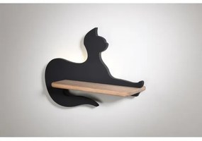 Aplică LED cu raft pentru copii BLACK CAT LED/5W/230V