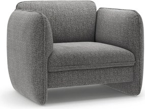 Fotoliu gri închis cu tapițerie din chenille Georgia – Micadoni