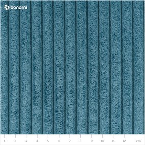 Colțar turcoaz extensibil cu tapițerie din catifea reiată Sara – Ropez