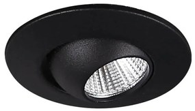 Spot LED directionabil incastrabil tavan fals YUCA ROUND TILTED negru H0105 MX