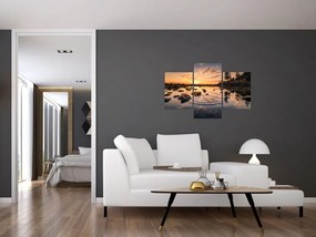 Tablou - Apus de soare la lac (90x60 cm)