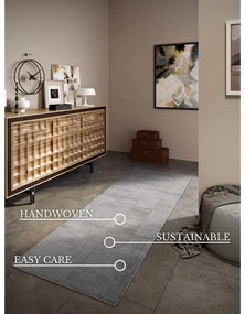 Covor tip traversă gri țesut manual din lână 80x250 cm Charlotte – Villeroy&amp;Boch