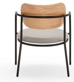 Fotoliu gri în decor de stejar Eclipse - Teulat