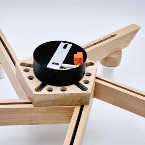 Lustr ANTONIO 5xE14/40W/230V, montaj plafon, stejar