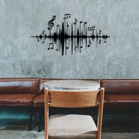 Decorațiune de perete 69x37 cm metal note