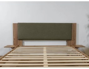 Pat matrimonial verde cu somieră 140x190 cm Lior – Bobochic Paris