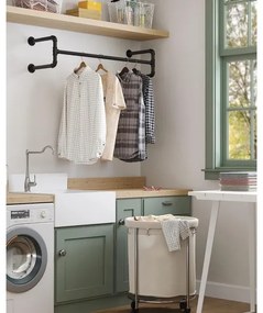 Set 2 buc. cuier de perete pentru umerașe LINEA, negru