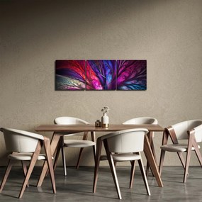 Tabloul abstract cu copacul (cu ceas) (90x30 cm)