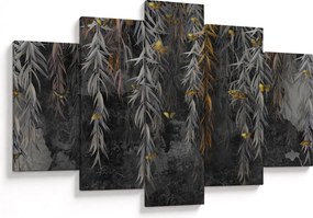 Tablou - Crenguțe de salcie, fundal negru (150x105 cm)
