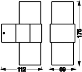 Aplică de exterior ENDURA ROTARY 2xGU10/5W/230V IP44 Ledvance