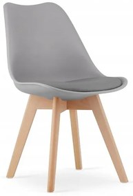 Scaun stil scandinav, Artool, Mark, PP, lemn, gri, 49x42x82 cm