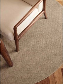 Covor bej țesut manual rotund din lână ø 160 cm Greenwich – Ted Baker