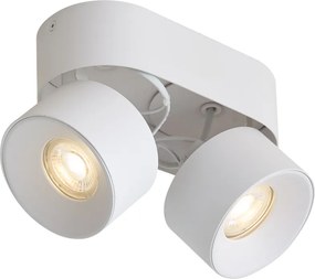 Spot aplicat modern alb GU10 50mm 2 lumini orientabil - Echo