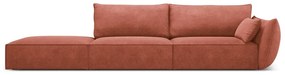 Șezlong roșu (cu colț pe partea dreaptă) Vanda – Mazzini Sofas