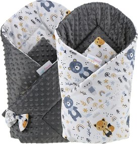 ShopJK FAȘĂ ÎNFĂȘAT COPII CU DOUĂ FEȚE - MINKY PRIETENI DIN PĂDURE