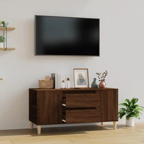 Comoda TV, stejar maro, 102x44,5x50 cm, lemn prelucrat