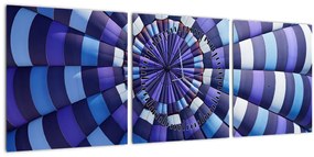 Tablou cu structura balonului zburător (cu ceas) (90x30 cm)