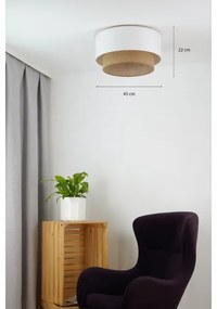 Plafonieră Duolla BOHO 1xE27/15W/230V d. 45 cm alb/maro