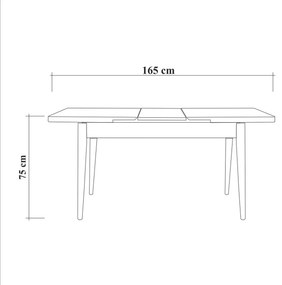 Masă de sufragerie Vina Walnut