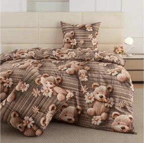 Lenjerie de pat din microfibra SPRING BEAR maro Dimensiune lenjerie de pat: 70 x 80 cm | 140 x 200 cm