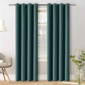 Draperie albastru-verde OXFORD 140x250 cm Agatat: Inele metalice