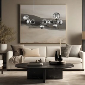 Lustră pe cablu MILA 10xG9/9W/230V negru/gri