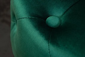 Taburete Modern Barock 35cm, verde inchis/ auriu