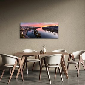 Tablou cu Praga nocturnă (120x50 cm)