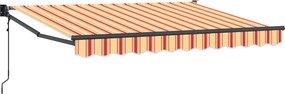 vidaXL Cort electric retractabil Galben, Portocaliu și Alb 3,5 x 2 m