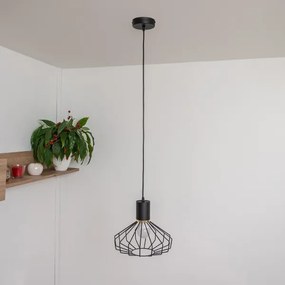 Lampă suspendată pe cablu SOLANO 1xE27/15W/230V negru/auriu