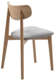 Scaun de dining gri deschis/în culoare naturală Elim – Unique Furniture
