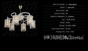 Lustra 6 brate cristal Bohemia L11 085/06/6