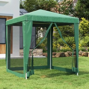 vidaXL Cort de petrecere cu 4 pereți din plasă, verde, 2x2 m, HDPE