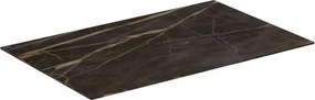 Blat ceramic pentru lavoar Ideal Standard Atelier Conca 80 cm finisaj negru marmura
