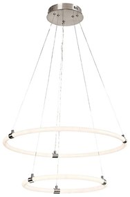 Lustra LED cu telecomanda, circulara 2 inele Irelia
