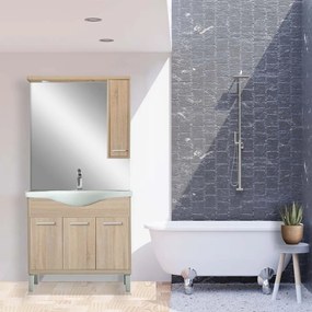 Mobilier complet de baie Nerva 85, stejar Sonoma