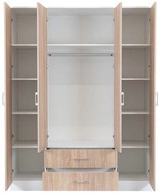 Dulap Miami 160x205 cm stejar sonoma-alb