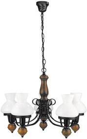 Candelabru rustic 5 brate, diam.64cm, Petronel 7079 RX