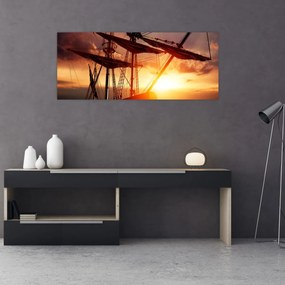 Tablou - Navă de pirați veche (120x50 cm)