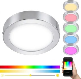 Plafonieră LED RGBW dimabilă pentru baie Eglo 33667 FUEVA-C 21W/230V d. 30cm