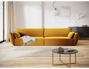 Canapea galben-muștar cu tapițerie din catifea 248 cm Vanda – Mazzini Sofas