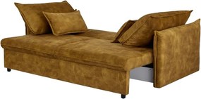 Canapea extensibila, Catifea Galben Mustar APARTMENT 215cm