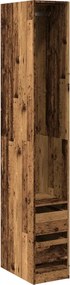 vidaXL Șifonier, lemn vechi, 30x50x200 cm, lemn prelucrat