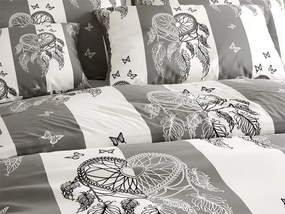 Lenjerie de pat din bumbac TIRLAN gri-alb Dimensiune lenjerie de pat: 70 x 90 cm | 140 x 200 cm