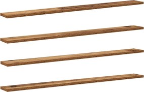 vidaXL Raft pentru cărți 4 pcs Maro 100 x 10 x 1,5 cm Lemn compozit