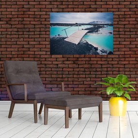 Tablou cu pod din lemn (90x60 cm)
