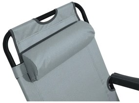 Scaun pliabil ajustabil gri/negru