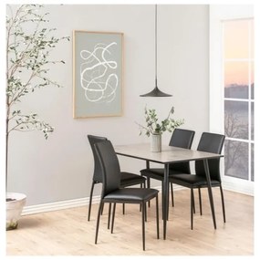 Masă Actona Wilma, 120 x 80 cm, negru - maro